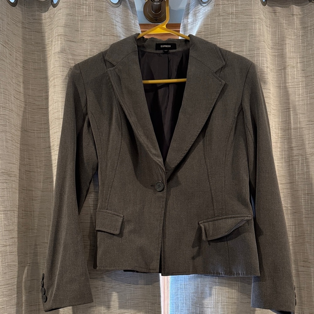 Express Charcoal Blazer Jacket